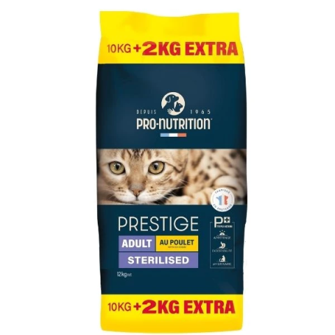 Pro Nutrition Prestige Adult Sterilised Tavuklu Kısırlaştırılmış Yetişkin Kedi Maması 12 Kg