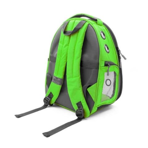 Cattie Şeffaf Kedi ve Küçük Irk Köpek Taşıma Sırt Çantası Yeşil