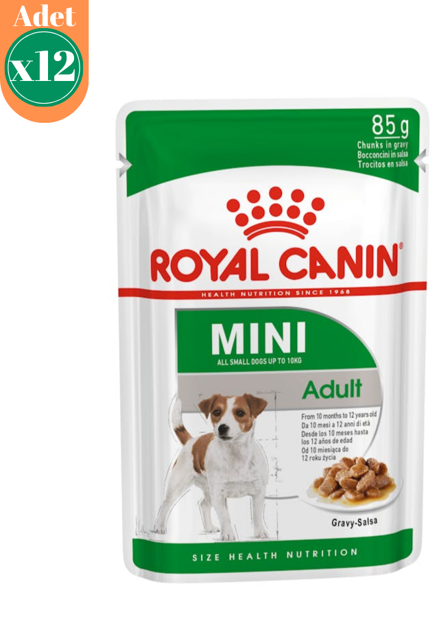 Royal Canin 12x85 gr Pouch Mini Adult Köpek Yaş Maması 12 Adet