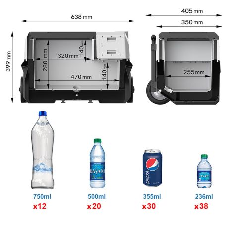 Acopower X30A 12/24/220Volt Akülü/Kablolu 30Litre Kompresörlü Outdoor Oto Buzdolabı