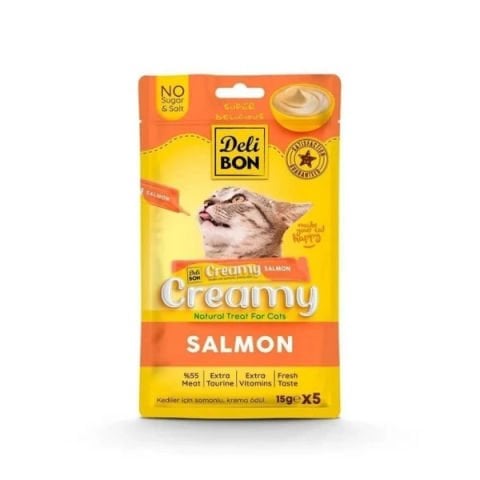 Delibon Creamy Somonlu Sıvı Kedi Ödül Maması 1 Adet (Paket)