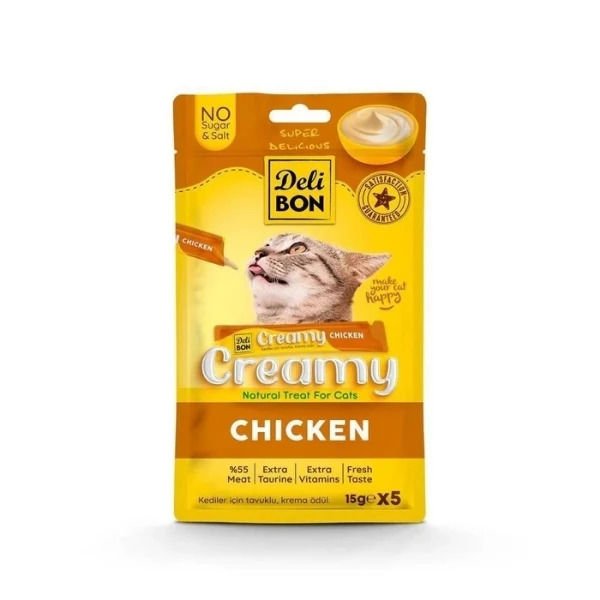 Delibon Creamy Tavuklu Sıvı Kedi Ödül Maması 1 Adet (Paket)
