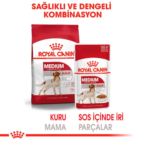 Royal Canin Medium Adult Gravy Yetişkin Konserve Köpek Maması 140 Gr