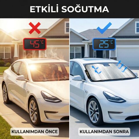 Michelin MC3001AZ 150x70cm Universal Balonlu Premium Ön Cam Güneşliği