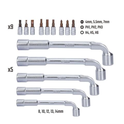 WORKPRO WP204003 26 Parça Cr-V Profesyonel Motosiklet Tamir Alet Seti