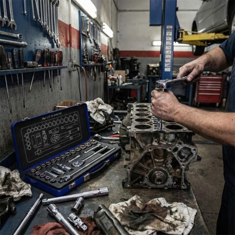 WORKPRO WP202564 1/2'’ Cr-V 24 Parça Metrik Ağır Hizmet Lokma Takımı