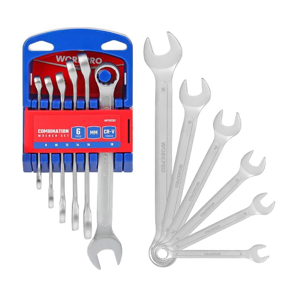 WORKPRO WP202501 Cr-V 6 Parça Profesyonel Kombine Anahtar Takımı