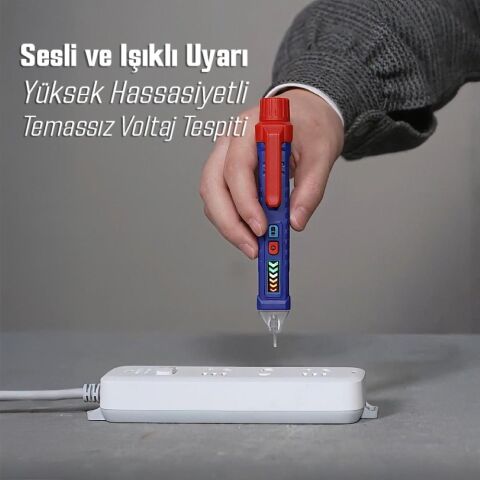 WORKPRO WP295004 12-1000 Volt AC Yüksek Hassasiyetli Profesyonel Voltaj Dedektörü
