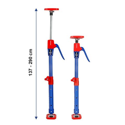WORKPRO WP289034 137-290cm 70Kg Teleskobik Mandallı Ayarlanabilir 2’Li Çelik Destek Direği + Taşıma Çantası
