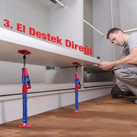 WORKPRO WP289035 60-115cm 70Kg Teleskobik Mandallı Ayarlanabilir 2’Li Çelik Destek Direği + Taşıma Çantası