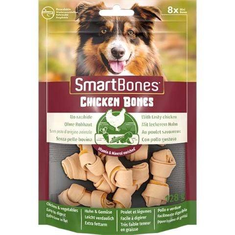 SmartBones Chicken Mini 8'li Köpek Ödül Kemiği