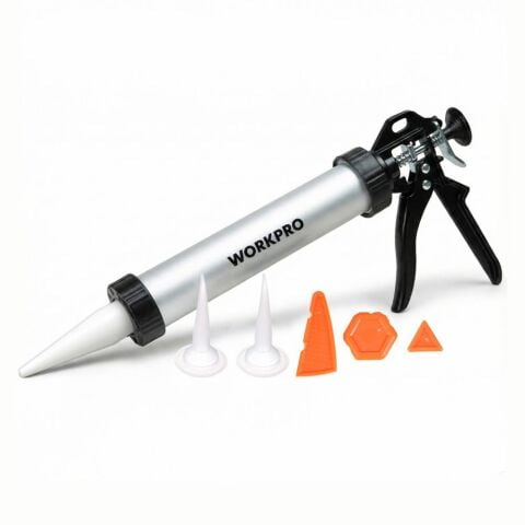 WORKPRO WP224006 590ml 6 Parça Alüminyum Profesyonel Sosis Tipi Silikon Tabancası