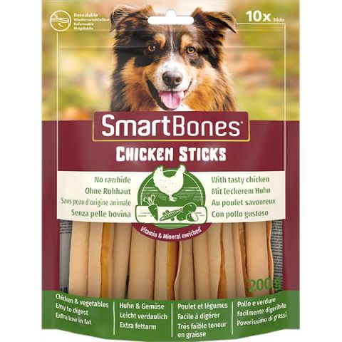 SmartBones Chicken Sticks 10'lu Köpek Ödülü