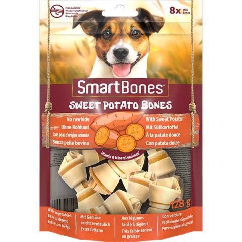 SmartBones Sweet Potato Mini 8'li Köpek Ödülü