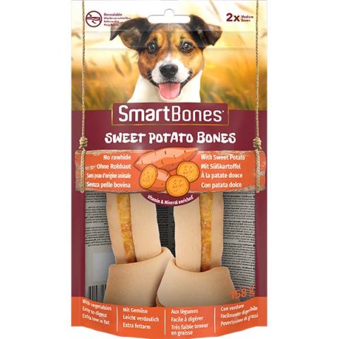 SmartBones Sweet Potato Medium 2'li Köpek Ödülü