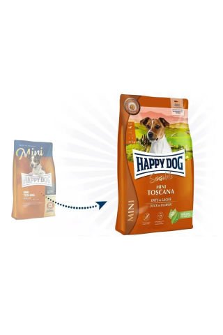 Happy Dog Mini Sensible Toscana Ördekli Somonlu Kısırlaştırılmış Lightküçük Irk Köpek Maması 4 Kg