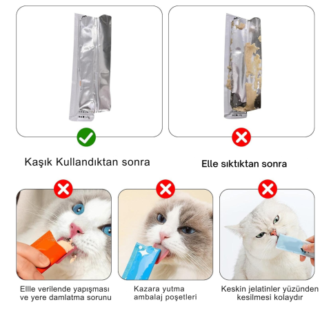 Kedi/köpek Krema Ödül Maması Yedirme Kaşığı
