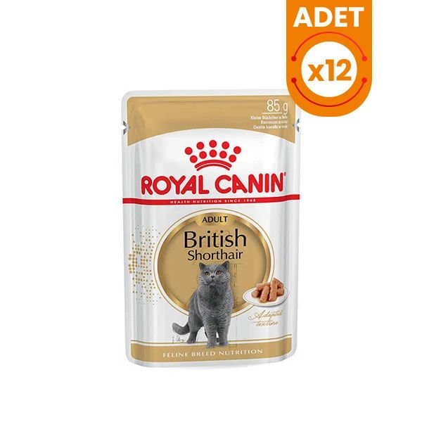Royal Canin 85 gr 12 Adet British Shorthair Adult Gravy Pounch Kedi Yaş Maması
