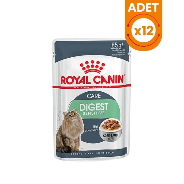 Royal Canin 85 gr 12 Adet Digestive Sensitive Gravy Pouch Kedi Yaş Maması