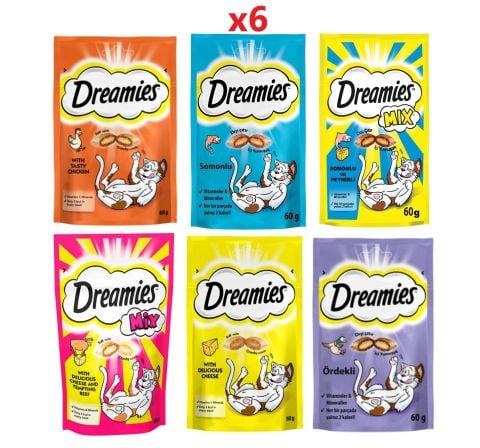 Dreamies Kedi Ödülü Karışık Avantaj Paketi 6'lı