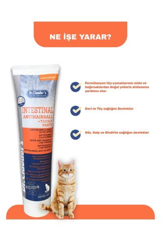 Dr. Clauder's Intestinal Anti Hairball 100 gr Tüy Yumağı Kontrol Kedi Macunu