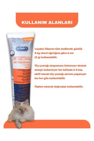Dr. Clauder's Intestinal Anti Hairball 100 gr Tüy Yumağı Kontrol Kedi Macunu