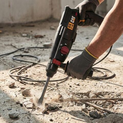 CAT DX2140.1 800Watt 3.0J 26MM SDS-Plus Profesyonel Kırıcı/Delici + 1 Ad Delici 3 Ad Kırıcı Uç