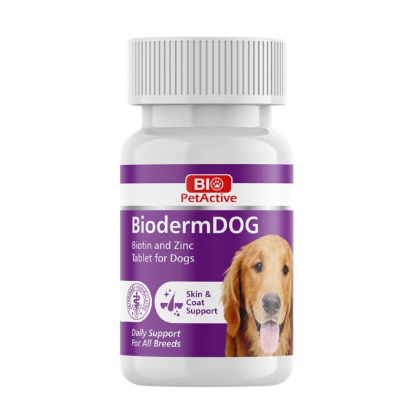 Bio Pet Active Pet Active Biodermdog Köpekler Için Tüy Dökülme Önleyici Biotin ve Çinko Tableti 37.5 gr