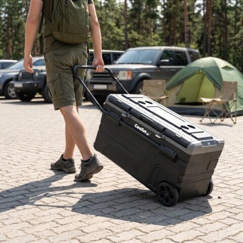 Coolist CLK120W 12/24V 220Volt 114 Litre Tek Bölmeli Tekerlekli Outdoor Kompresörlü Oto Buzdolabı/Dondurucu