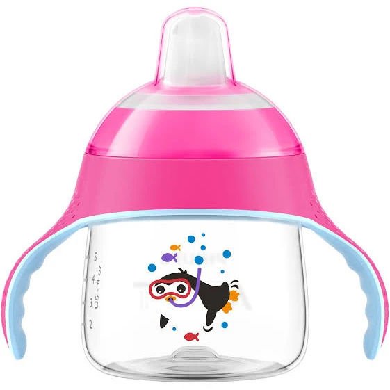Philips Avent SCF753-07 Penguen 12 Ay+ Pembe 260 ml Damlatmaz Alıştırma Bardağı