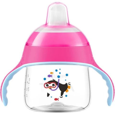 Philips Avent SCF753-07 Penguen 12 Ay+ Pembe 260 ml Damlatmaz Alıştırma Bardağı