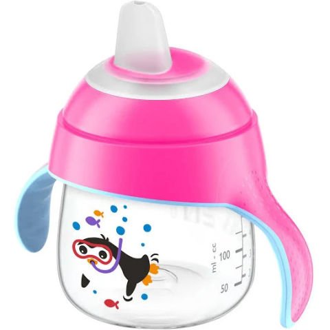 Philips Avent SCF753-07 Penguen 12 Ay+ Pembe 260 ml Damlatmaz Alıştırma Bardağı