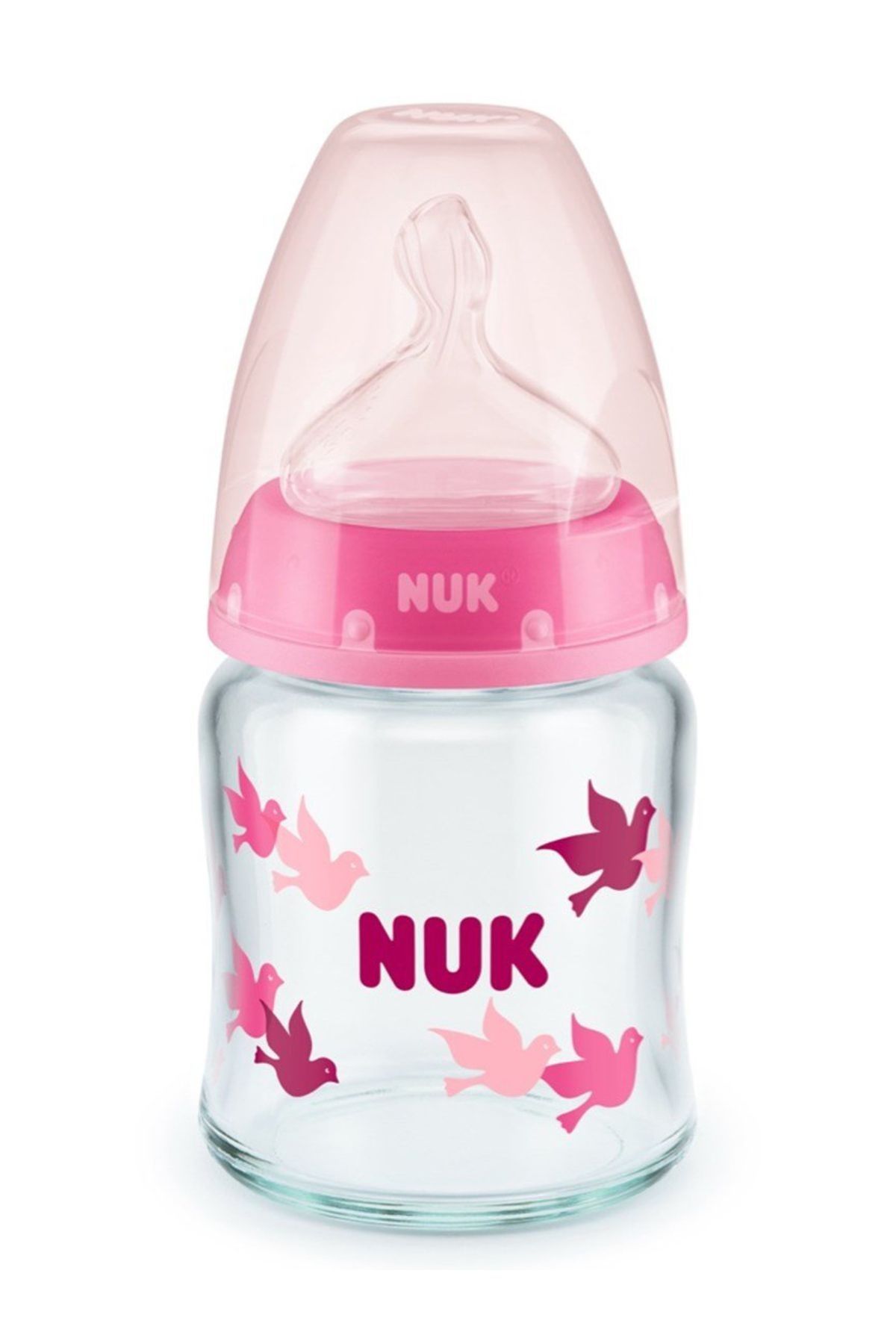Nuk Fc Plus Isı Göstergeli Cam Biberon 120 ml Pembe