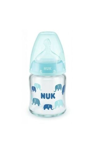 Nuk Mavi 120 ml Cam Fc Plus Isı Göstergeli Biberon