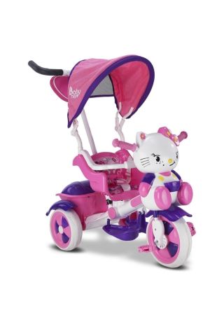 BabyHope Kety Üçteker Bisiklet (Pembe/Lila/Beyaz)