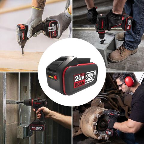 Kress KAB25 20Volt 8.0Ah Li-ion Kross Pack Profesyonel Yedek Akü