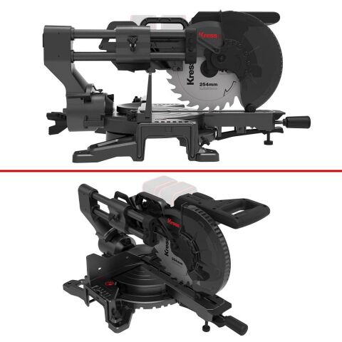 Kress KH483.9 40Volt 1400W 254MM Kömürsüz Kızaklı Bluetooth Bağlantılı Profesyonel Gönye Kesme (Akü Dahil Değildir)