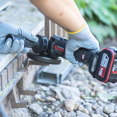 Kress KUH10.2 20Volt 4.0Ah. Li-ion Çift Akülü 125mm Kömürsüz Profesyonel Şarjlı Devir Ayarlı Avuç Taşlama