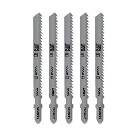 CAT DA06003 5 Parça Profesyonel Ahşap Çapaksız Temiz Kesim Dekupaj Testere Bıçağı, Ucu