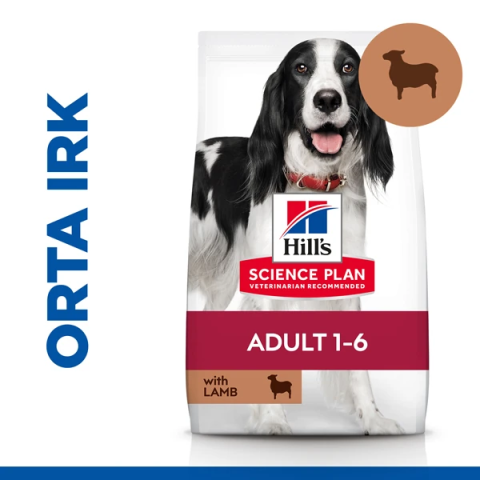 Hills Kuzu Etli Orta Irk Yetişkin Köpek Maması 12+2 Kg Hediyeli