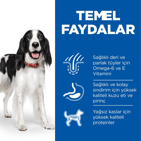 Hills Kuzu Etli Orta Irk Yetişkin Köpek Maması 12+2 Kg Hediyeli