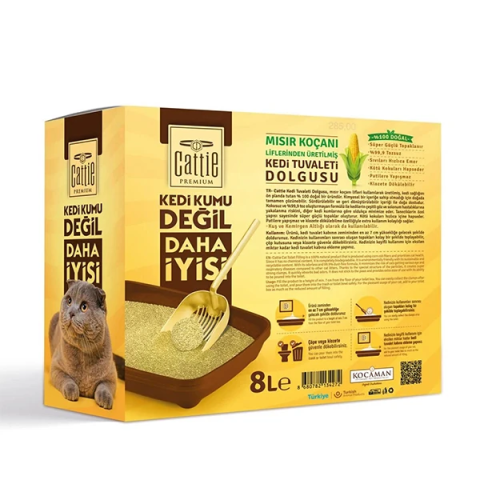 Cattie Süper Topaklanan Mısır Koçanı Kedi Tuvaleti Dolgusu