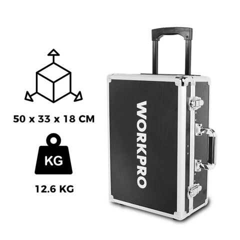 WORKPRO WP209089 145 Parça CR-V Profesyonel El Aleti Tamir Seti Tamir Bakım Çantası