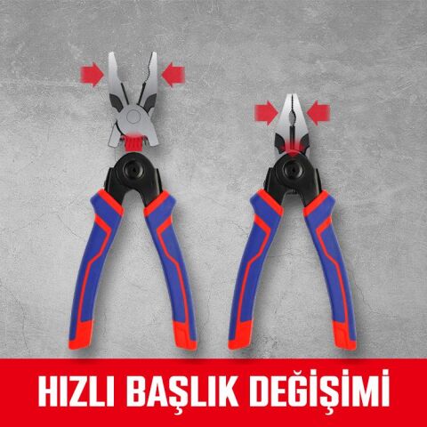 WORKPRO WP231144 200MM 5 IN 1 Çok Fonksiyonlu Profesyonel Pense Seti