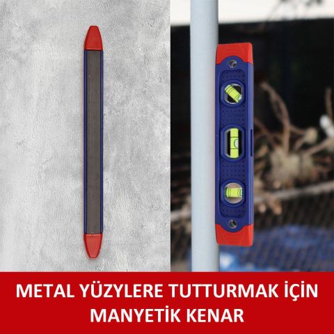 WORKPRO WP262038 225MM Manyetik Şoka Dayanıklı Torpedo Su Terazisi
