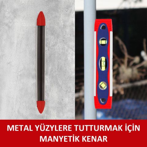 WORKPRO WP262027 225MM Manyetik Şoka Dayanıklı Torpedo Su Terazisi