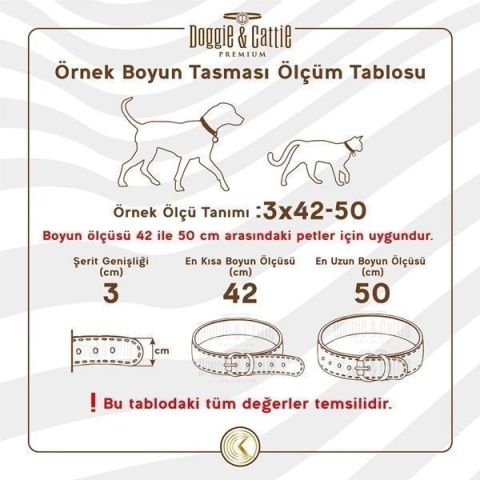 CATTİE TAŞLI DERİ KEDİ TASMASI ROYALMAVİ 1,5X27-33