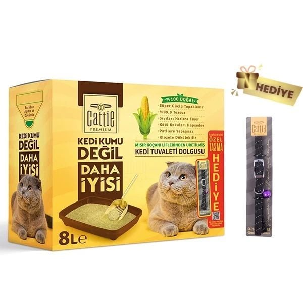 Cattie Süper Topaklanan Mısır Koçanı Kedi Tuvaleti Dolgusu