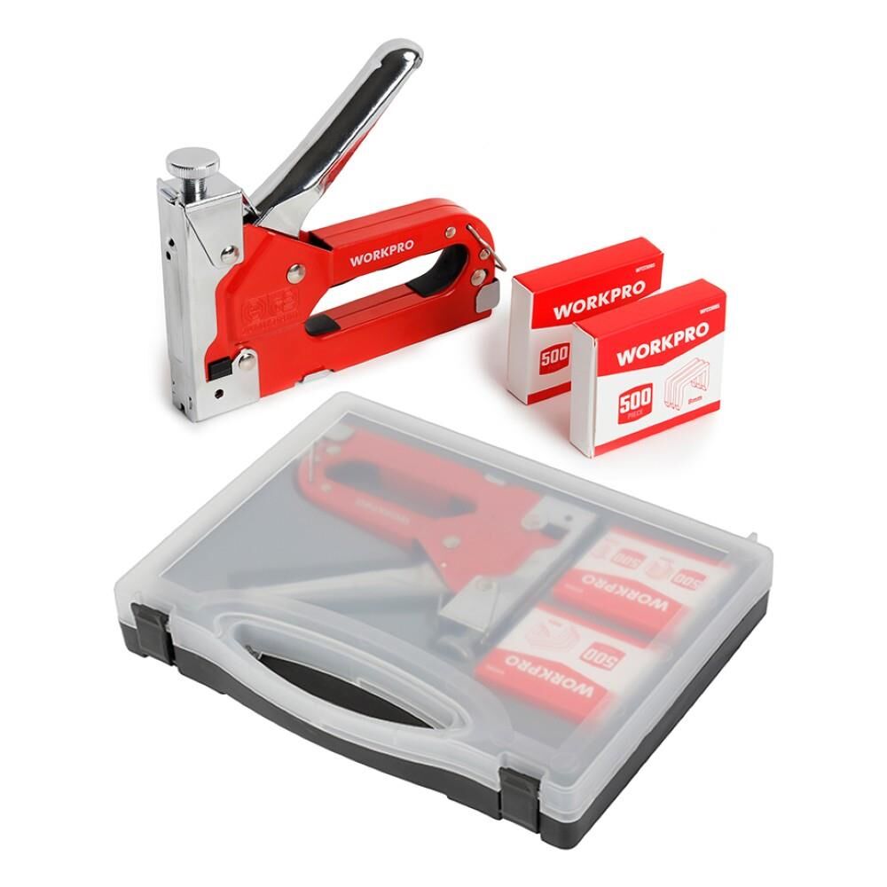 WORKPRO WP223005 3 IN 1 4-14mm Profesyonel Mekanik Zımba ve 14mm Çivi Tabancası + 1500 Adet Zımba/Çivi